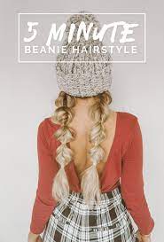 Tutorial Winter Hairstyle With Beanie Winter Hairstyles Beanie Hairstyles Winter Hat Hairstyles