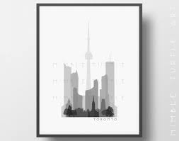 Black And White Toronto Skyline Drawing Toronto Skyline Printable Download Black And White Etsy Art Gallery Wall Toronto Skyline Grayscale