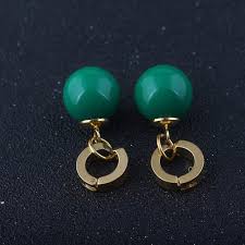 Dragon ball black potalla super zomas cosplay earrings (green one pair). Goku Black Earring Zamasu Agate Drop Earrings 1 Pair Clothing Amazon Com