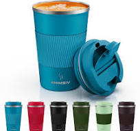 Amazon.com: MOMSIV 12oz Travel Mug, Insulated Coffee Cup with Leakproof  Lid, Travel Coffee Mug Vacuum Stainless Steel Double Walled Reusable Coffee  ...