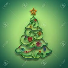 En las manualidades con papel podemos encontrar una solución. Quilling De Papel Arbol De Navidad Decoracion Saludo Fotos Retratos Imagenes Y Fotografia De Archivo Libres De Derecho Image 16724599
