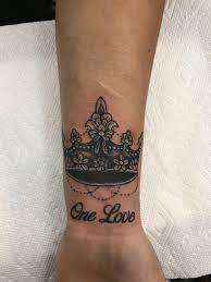 Black Crown Lady Wrist Tattoo Cover Up Done In Black Ink Wrist Tattoo Cover Up Wrist Tattoos For Women Cover Up Wrist Tattoos For Women