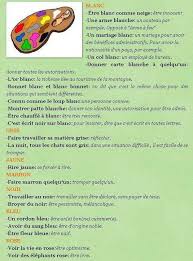 Expressions Avec Les Couleurs French Expressions Enseignement Du Francais Fle
