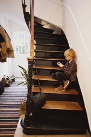 We have high gloss black treads in our 1910 farm house and do not find them at all slippery. 43 Paint Stairs Ideas Stairs House Design Painted Stairs