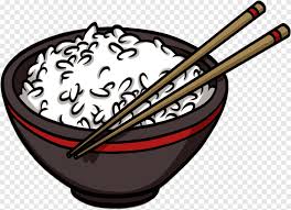 Rice gruel mixed with prawn and ginger, scallion slice and deep fried garlic and black pepper in black bowl. Rice On Bowl With Chopsticks Illustration Fried Rice Drawing White Rice Bowl Rice Food Rice Png Pngegg