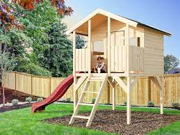 Fungoo my house spider+ spielturm aus nadelholz im farbton teak mit rutsche, schaukel, kletterwand, kletternetz, haus mit holzdach, leiter. Kinder Spielturm Haus Toby Sparset 2 Stelzenhaus Holz Rutsche Rot Sandkasten Ebay