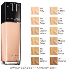 Maybelline Fit Me Foundation Shades In 2019 Maybelline Fit