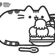 Pusheen Coloring Pages Cute Dinosaur Hat Free Printable Coloring Pages Dibujos Kawaii De Animales Gatito Para Colorear Dibujos