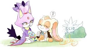 Blaze The Cat Cream The Rabbit Y Silver The Hedgehog Cream Sonic Sonic Fan Art Game Character