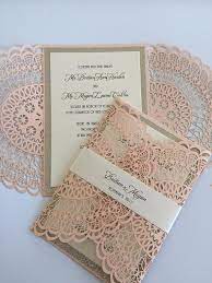 Lasercut Doily Wedding Invitation Doily Coral Glitter Handmade Wedding Invitations Doily Wedding Invitations Bohemian Wedding Invitations