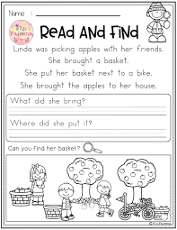 Fall Reading Comprehension Read And Find There Are 20 Pages Of Summer Reading Comprehension Reading Comprehension Worksheets Kindergarten Reading Worksheets