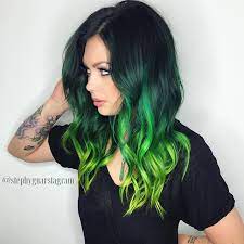 Even the blackest of black hair is actually a very dark shade of brown. Color Melting Is The New Ombre Hair Trend This Year Hair Styles Green Hair Bright Hair