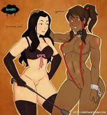 Korra and asami are very eager to start their lesbian funtime 