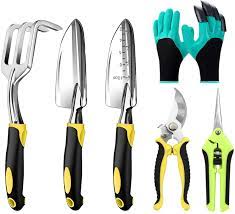 The 8 best garden hoses of 2021. Buy Garden Tools Set 6 Piece Cast Aluminum Heavy Duty Gardening Hand Tool Kit Includes Hand Trowel Hand Rake Transplanter Pruner Pruning Shears Gardening Gloves With Sturdy Handles Garden Gifts Online In
