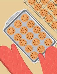 overhead views of people cooking or backing looking down onto the digital art illustration pop art drawing ilustration art