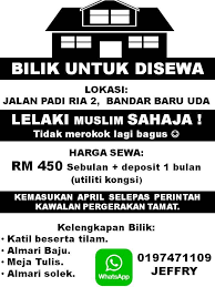 Ianya percuma dan tanpa rumah semi d, 2 pintu untuk di sewa.setiap satu ada 3 bilik dan 2 bilik air. Iklan Sewa Rumah Bandar Baru Uda Piqa Lipmate Siti Sarah Facebook