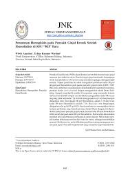 Sedangkan di osis smp, kita masih sering dalam pengawasan guru dan untuk agendanya pun kebanyakan inisiatif dari guru hehe. Pdf Penurunan Hemoglobin Pada Penyakit Ginjal Kronik Setelah Hemodialisis Di Rsu Kh Batu