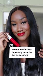Trying @Maybelline New York Super stay matte ink spiced edition in  EXHILARATOR. The prettiest red lipstick found