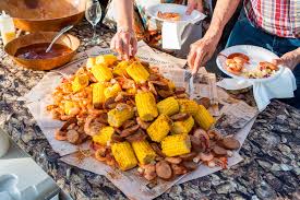 Boiled crawfish and shrimp and crawfish etouffée are staples of louisiana tailgating. Summer Seafood Boils Take On Local Flavor The New York Times