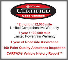 Warranty, roadside assistance and general information. Toyota Certified Used Cars Near Eau Claire Chippewa Falls Dealer