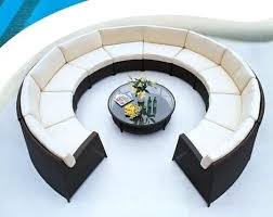 Round Outdoor Sectional Sofa Rattan Outdoor Furniture Wicker Patio Furniture Modern Patio Furniture