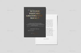 A6 Portrait Flyer Mockup Foil Stamping Edition Business Card Mock Up Flyer Mockup Flyer