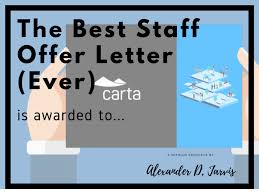 It is a document that serves as the first piece of information to the applicant, telling him that he has been selected among many the letter should be addressed to the one who has been appointed, and should also be having the detail of the designation. The Best Startup Offer Letter For Employment You Have Ever Seen