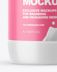 Download Dairy Bottle With Matte Shrink Sleeve Mockup In Bottle Mockups On Yellow Images Object Mockups PSD Mockup Templates