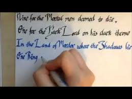 Archive of freely downloadable fonts. Lord Of The Rings Calligraphy Timelapse Youtube