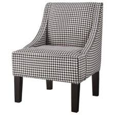 Black And White Houndstooth Chair Hudson Swoop Chair Black White Houndstooth Furniture Chair Living Room Chairs