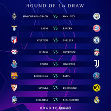 The europa league round of 32 draw takes place on monday 16 december ©getty images. 2020 21 Uefa Champions League Round Of 16 Draw