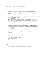 Nah, perlu anda ketahui bahwa meskipun sudah ada kunci jawaban dan pembahasan soal akuntansi pemerintah daerah, kami tetap menyarankan anda untuk mencoba menjawab pertanyaan akuntansi. Tugas Pend Bhs Sastra Ind Kelas Lanjut Semester 4 Pertemuan Ke 2 Studocu