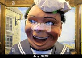 Detail of the Laugh with Jolly Jack penny arcade game at the Musee  Mecanique in San Francisco, California, USA Stock Photo