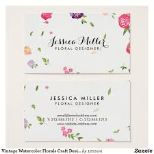 オリジナルを作る 名刺 zazzle co jp 名刺 デザイン クリエイティブな名刺 花 水彩画