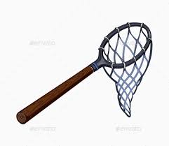 Illustration Of Butterfly Net With Handle Colored On White Background Butterfly Net Illustration Vector Art Design