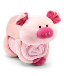 Pink Pig Blanket Buddies Set Pig Baby Pigs Pig Lovers