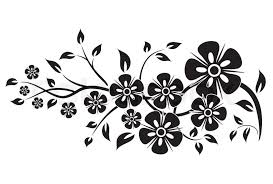 Seamless floral looking good with flowers on a brown background. Decorative Floral Element For Design Stock Vector Colourbox