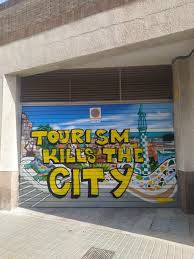 Tourism Kills The City” seen in Barcelona : r/Graffiti