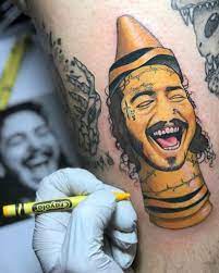 See more ideas about tattoo sketches, art tattoo, art drawings. This Oregon Tattoo Artist Turns Celebrities Post Malone And Biggie Smalls Into Crayola Caricatures Tattoo Ideas Artists And Models