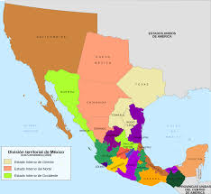 En por ello, en este artículo te presentamos un mapa de méxico para colorear, con la división política de los estados y de los países con los que méxico limita. Territorio Mexicano 1824 Politica De Mexico Mapa De Mexico Historia De Mexico