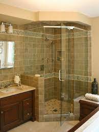 Layout Bathroom Shower Design Corner Shower Traditional Bathroom