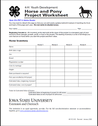 record keeping worksheet horse and pony