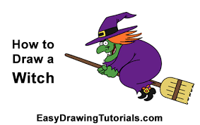 How to draw a skull and crossbones step by step simple cartoon easy drawing lesson. How To Draw A Cartoon Witch Video Step By Step Pictures