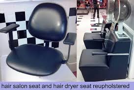 Salon Chair Dryer Seats Reupholstered Like New At A Fraction Of The Cost Http Vinylprocom Beauty Salon Decor Treatment Rooms Reupholster Salon Chairs