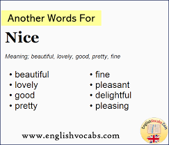 Using exactly the same words; Another Word For Nice What Is Another Word Nice English Vocabs