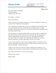 Hostess Cover Letter Sample