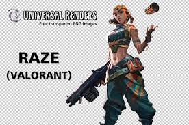 Raze Valorant Free Transparent Background Imagem Render Png Universalrenders Com Vi League Of Legends Png Transparent Background