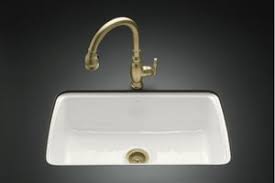 They come in the widest variety of materials and shapes and colors under the sun. Kohler Cape Dory 33 X 22 In 5 Hole Cast Iron Single Bowl Undermount Kitchen Sink In White 5864 5u 0 Ferguson