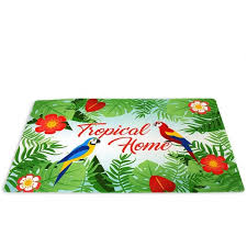 Très joli lot de 6 sets de table en plastique vinyle. Set De Table Tropical 28 X 43 Cm Plastique Ac Deco