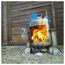 Here S An Original Handcrafted Recycled Star Wars R2bbq Firepit Built By Scottish Recycling Artist Barry Wood Maytheforg Handcrafted Wood Fire Pit Wood